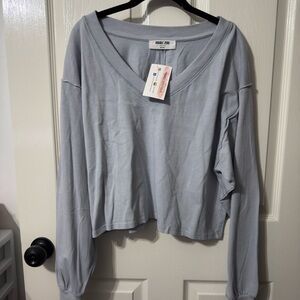 Double Zero Light Blue Long Sleeve Top